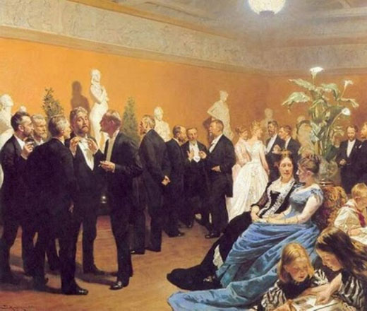 Social Evening in the Banqueting Hall of the Carlsberg Glyptotek by Eder Severin Kroyer