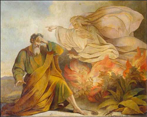 Moses and the Burning Bush, from St. Isaac’s Cathedral,
		St. Petersburg