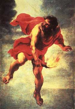 Prometheus Carrying Fire by Jan Cossiers